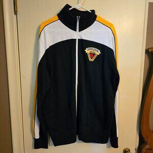 Navy Blue, White & Gold Fire Inspector Wisconsin‎ Sweatshirt Large  Full Zip